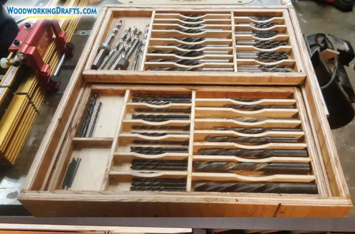 19 Drill Bit Storage Tray Drawer Organizer